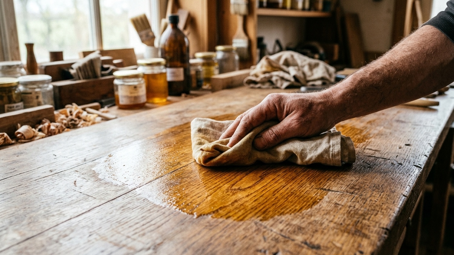 Comment traiter le bois avec l'huile de lin et l'essence de térébenthine : la technique pour un rendu impeccable